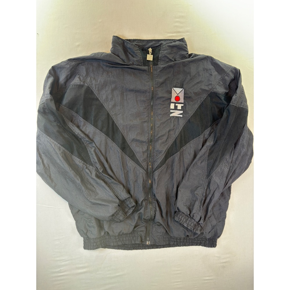 Vintage In The Zone ITZ Windbreaker Jacket Black XL Sports Around Town Graphic